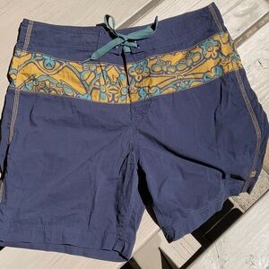 Reyn Spooner Blue and Gold Floral Shorts